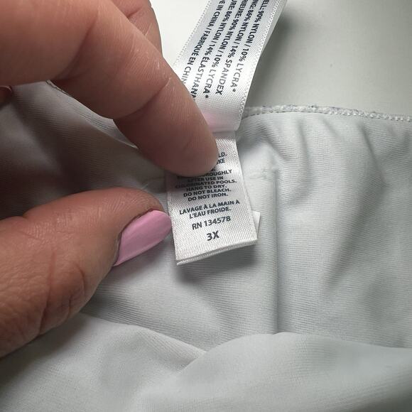 VINEYARD VINES WHITE BLUE SEERSUCKER CLASSIC BIKINI SWIMSUIT BOTTOM SZ 3X - Picture 4 of 8